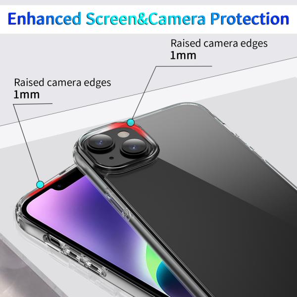 15 Pro MAX Cuerpo de teléfono TPU Acrílico transparente con elemento de moda y marco de cámara