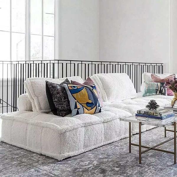 Modern Sectional Daybed Corner Modular Couch Cube Sofa For Living Room