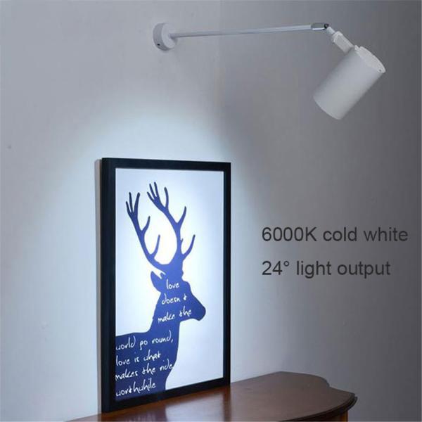 Industrial Black White art wall spotlights long pole picture led light (WH-RC-02)