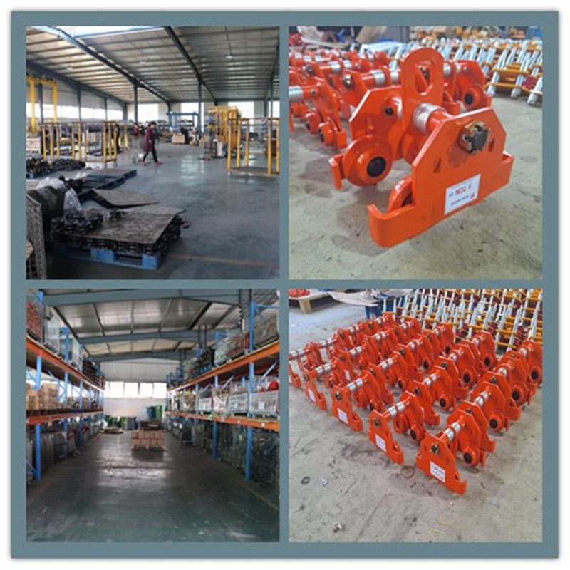 Adjustable Span Monorail Hoist Trolley 0.5T-10T Manual Monorail Trolley With Bearing Wheels