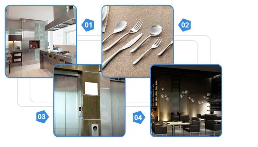 2B / BA Finish 304 Stainless Steel Plate Thickness 0.1mm - 3.0mm For Ordinary Environments