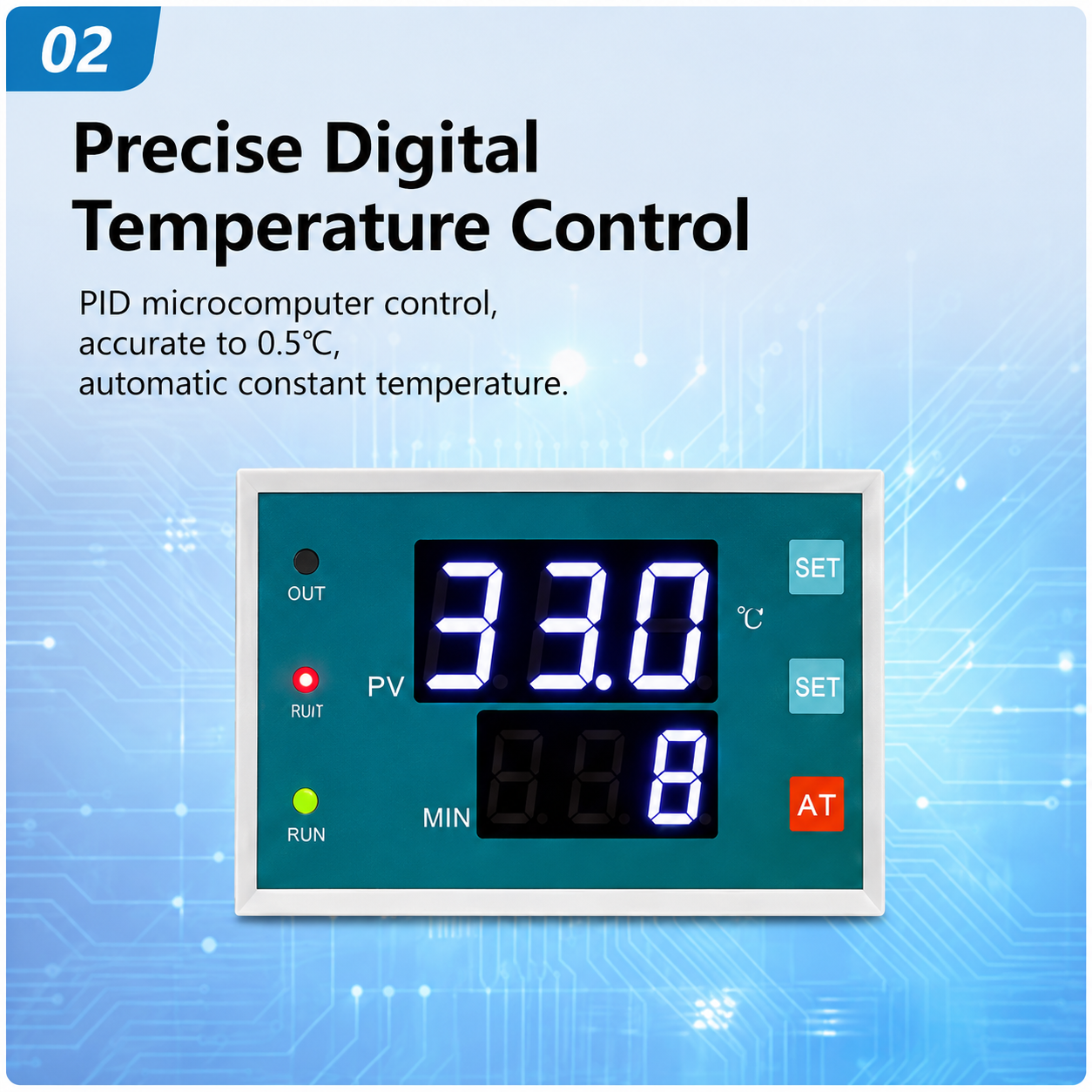 Cenlee Dual Well PID Digital Control 100C 600W 304 Stainless Steel Laboratory Sample Heating Water Bath