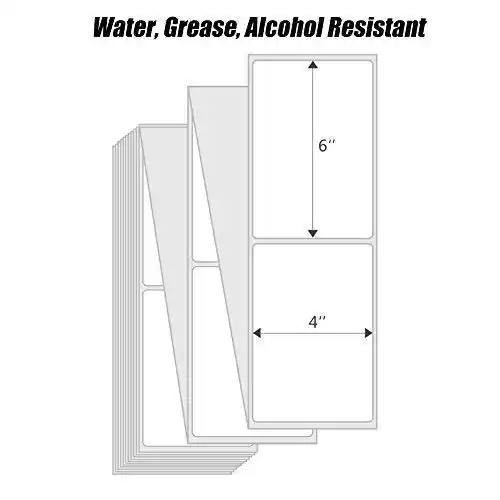 Las etiquetas adhesivas Fanfold Fanfold pegatinas 4 * 6 pulgadas Adhesivas Fanfold Etiquetas de envío pegatina