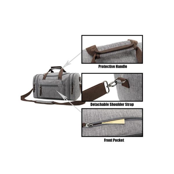 Canvas 5 Colors Overnight Carry On Size Duffel Bag