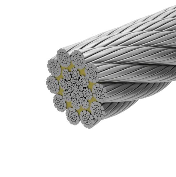 Cable de acero de alto carbono de 24 mm con núcleo de acero, tratamiento de galvanizado, cable de acero para grúas de cubierta marina