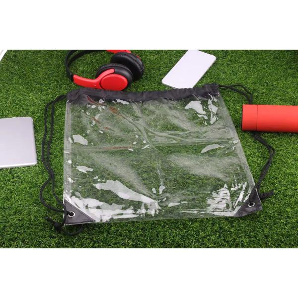 Marketing Waterproof PVC Clear Backpack Drawstring Pouch Bag with Custom Printed Design