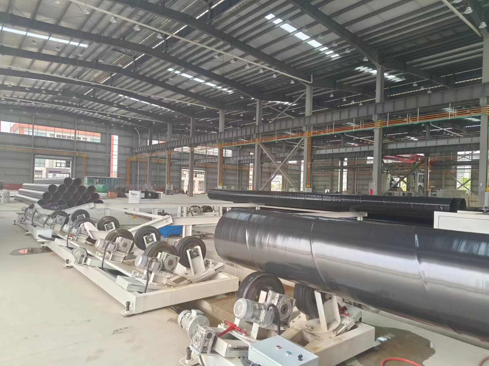 Древесный слой PE стальной трубы Derust распыление Fbe порошковое покрытие Machine Line Derust Machine