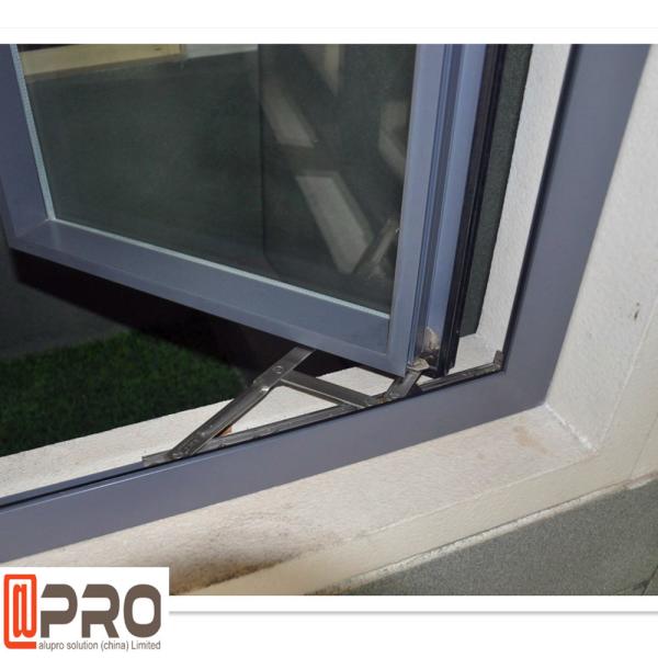 Janelas de batente de alumínio à prova de som do impacto do furacão, Windows vitrificado dobro feito-à-medida janelas de batente pequenas