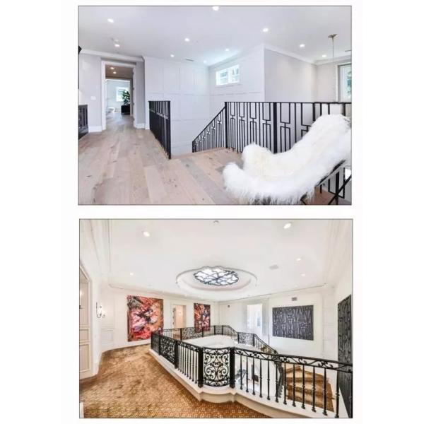 balcão de alumínio do forjamento do corrimão da escada de 20mm que cerca balaústres da escada do ferro