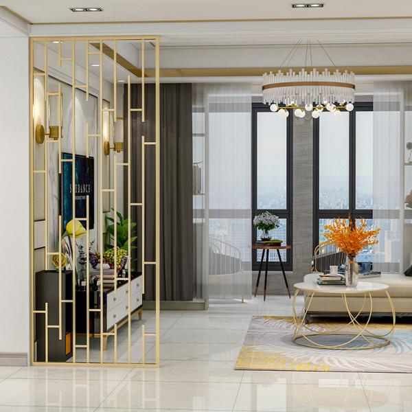 Modern Laser Cut Metal Room Dividers Partitions Gold Popular Colors