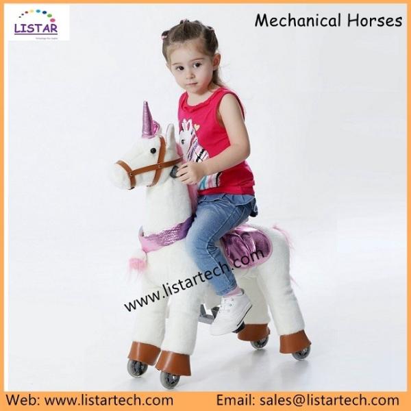 Cuddly Stuffed Horse Kids Toys, Toys Mechanical Riding Horse, Antique Toy Horse for Child