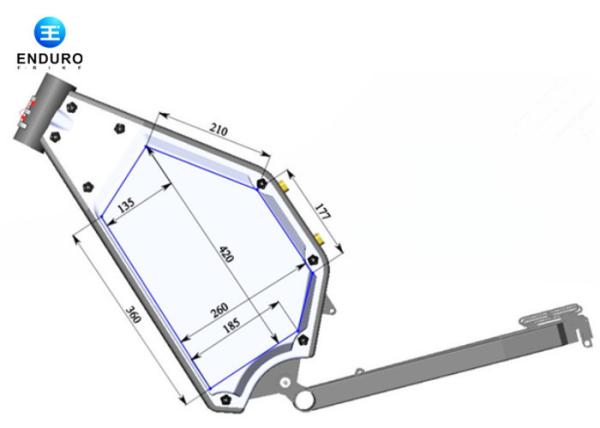 White Steel Electric Enduro Bike Frame With VP Bottom Bracket CE / CCC