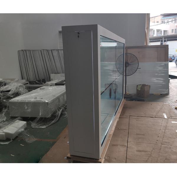 75 Inch Transparent Lcd Totem Advertising Kiosk For Exhibition Hall