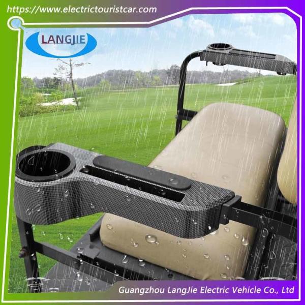 Kit de siège arrière universel pour voiturette de golf EZGO, accoudoir noir, porte-gobelet, amovible pour un nettoyage facile