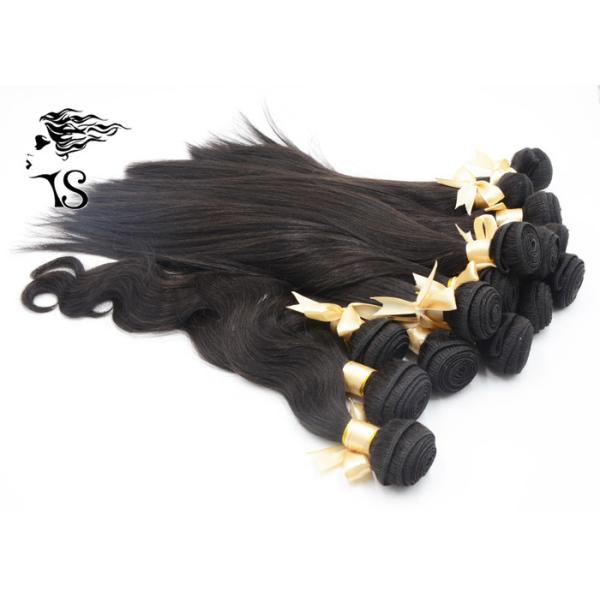 Virgin Peruvian Unprocessed Human Hair Weave 6 Bundles Body Wave Natural Black
