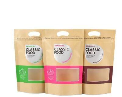Flat Bottom Kraft Paper k Packing Food Bag/Kraft Paper candy bar packaging/Factory Price Candy Package
