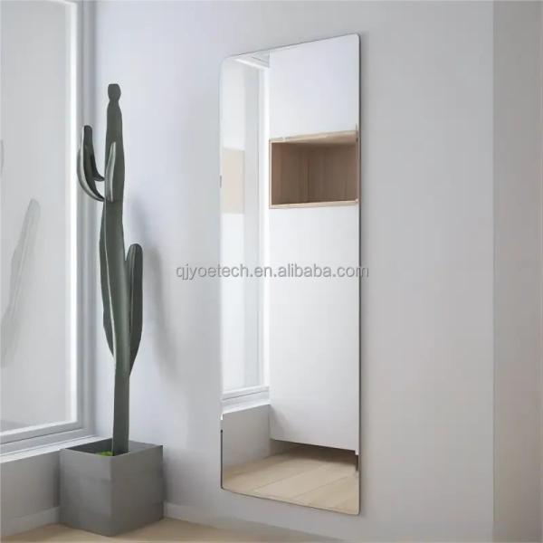 Silver Lenses Modern Frameless Wall Mounted Makeup Mirror for Beveled Bath Dressing
