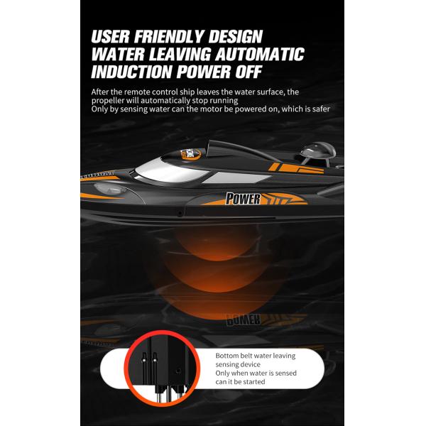 2 CHANNELS Control Electric Boat with 35km/H High Speed and Night Navigation Lights