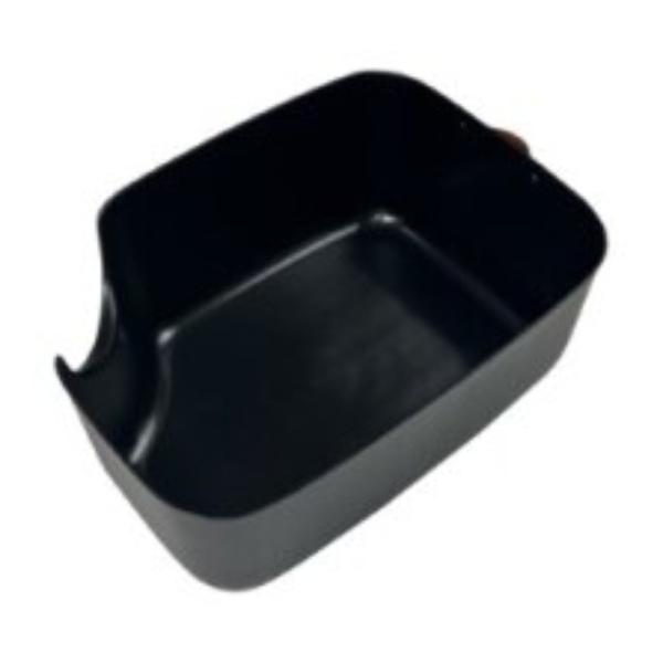 Facile à nettoyer 1085g boîte à litière semi-fermée pour chat petite boîte à litière bleu gris 55,5cm