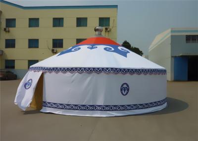 Aluminum Frame Structure Family Camping Yurt Tents , Circular Mongolian Tent