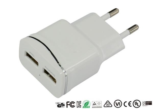 Quick Dual Port USB Wall Charger 5V 2.1A Universal Mobile Phone Charger