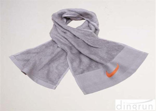 Logo Embroidered Sports Towels , White Sports Towel For Gym / Swimming