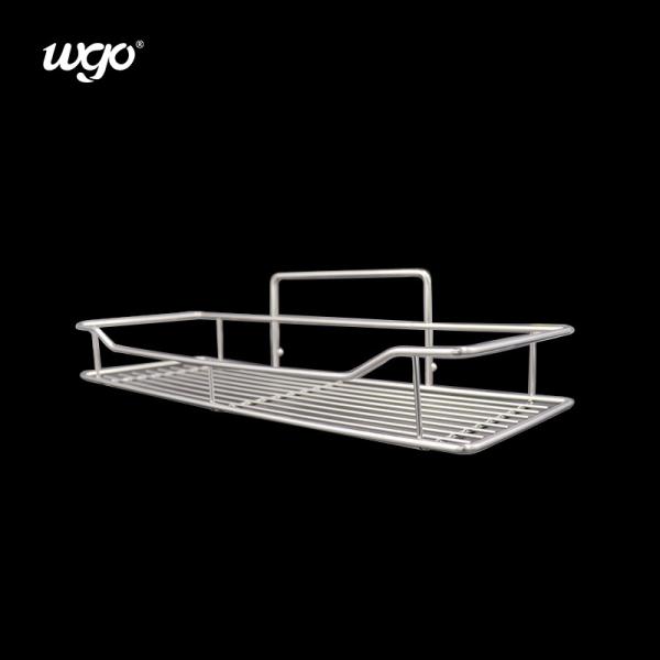 Washable Bathroom Shower Storage Caddy Stainless Steel WGO Adhesive Clear Set
