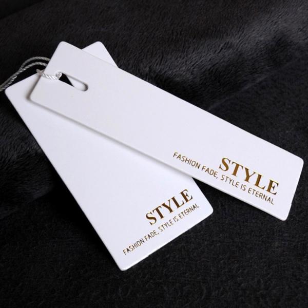700gsm SGS Square Hang Tag Garment wing Hot Stamping Concave Florist 400gsm