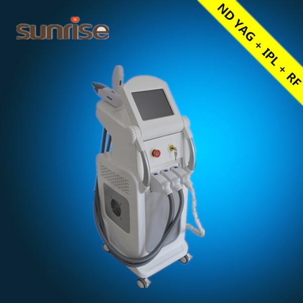 3 in 1 multifunctional Salon equipments ipl shr rf skin rejuvenation elight ipl rf nd yag laser/shr hair removal laser
