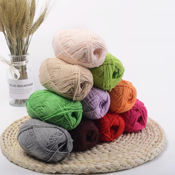 4ply-8ply 50g 100g Milk Cotton Yarn Crochet Yarn For Hand Knitting