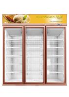 Large Space Transparent Glass Door Drink Refrigerator For Product Refrigerated