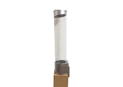 Silver Plastic / Paper Cup Holder Dispenser Durable Simple Elegant Appearance