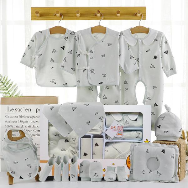 OEM 2023 new born Gift Box Set Jumpsuits 18pcs Baby Sleepwear 100% cotton new born baby clothes gift set