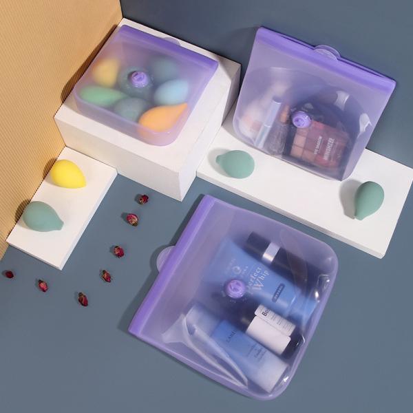 Многоразовые мешки для хранения пищи Без BPA Силиконовые сэндвичные мешки Многоразовые литровые мешки для морозильной камеры Для посудомоечной микроволновой печи