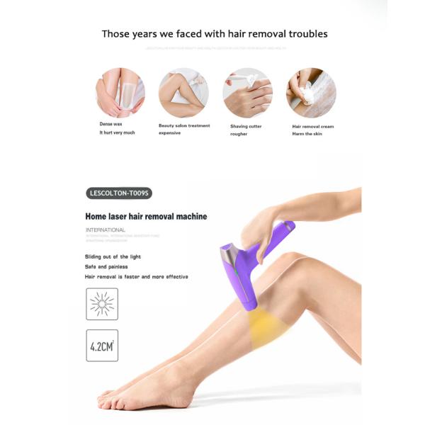 Lescolton T009s Ipl Laser Hair Removal Machine 2 In 1 Epilator 22.9*19.1*9.3cm