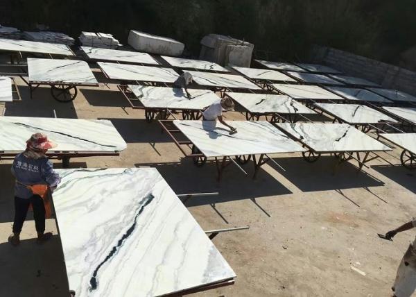 Book Matched Marble Stone Floor Tiles , Smooth Black And White Marble Tile