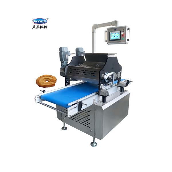 Commercial 400mm Cookies Biscuit Making Machine Wire Cutting And Depositing By PLC Control
