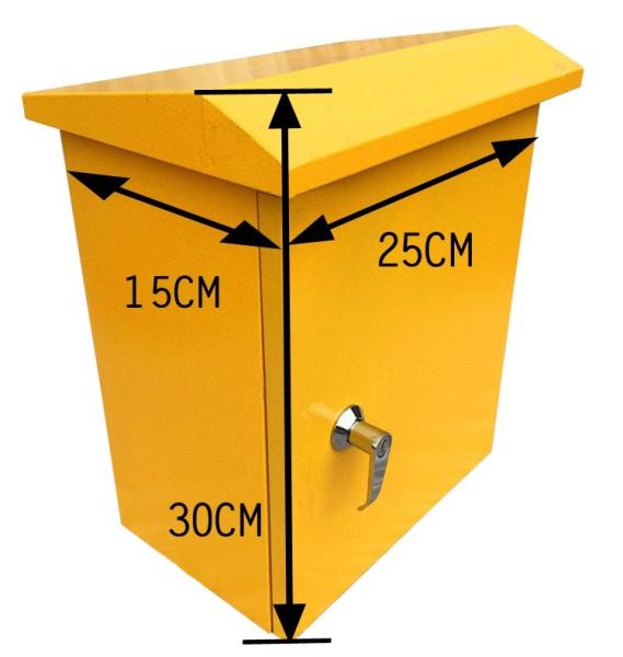 Yellow Steel Electrical Enclosure Outdoor Power Supply Cable Distribution Box Waterproof