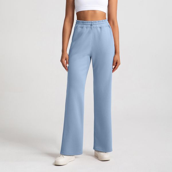 Women's High Waisted Flared Sweatpants Soft Fabric Elastic Waist with Drawstring