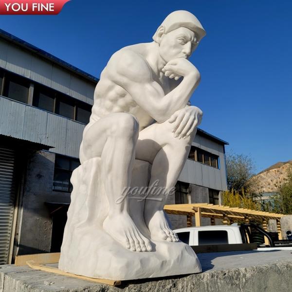 Custom Outdoor Lawn Marble Sitting Man Statue
