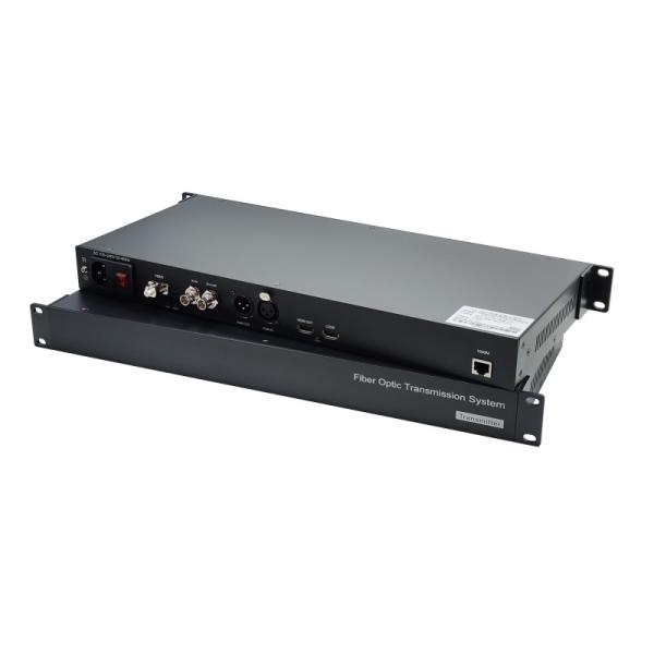 4CH 12G SDI Fiber Optical Converter With XLR Audio/ HD-MI Video/ Gigabit Ethernet