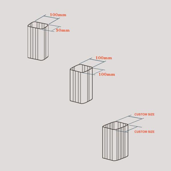 Sistema de cultivo hidropónico de Nft de 2 mm de espesor 100x50 mm de tubo de PVC