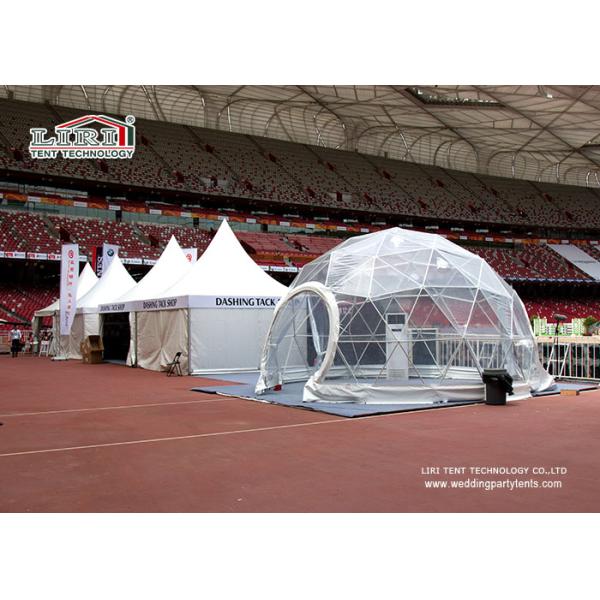 Прозрачный шатер половинной сферы используемый для на открытом воздухе спортивного мероприятия с высококачественной сталью и материалом ПВК