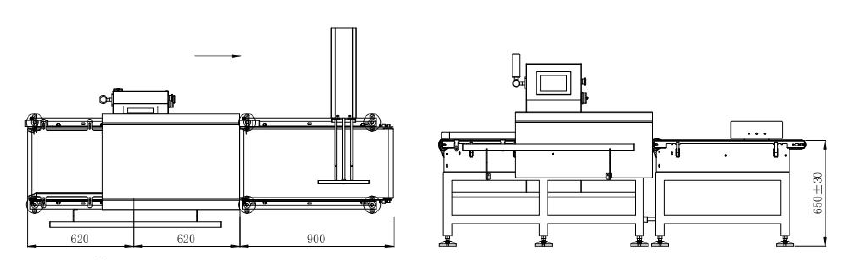 High Precision 20kg Checkweigher Scales For Food And Beverage Quality Control