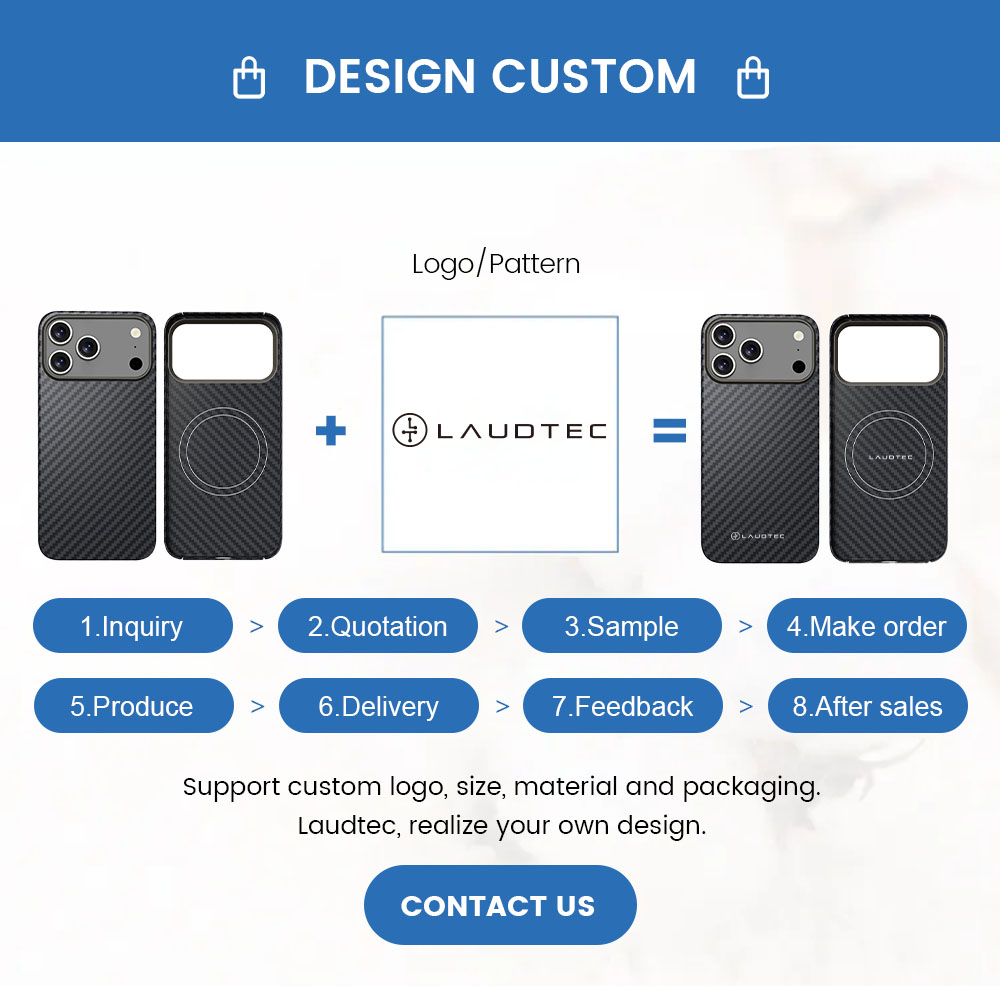 Laudtec Custom Real Carbon Fiber Cases for iPhone 18 Pro Max Fold Magnetic Charging Shockproof Cover Ultra Thin Wholesale OEM