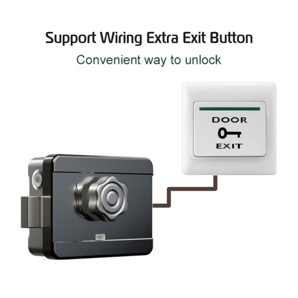 Wireless Smart Fingerprint Door Lock Surface Mounted Rim Door Lock