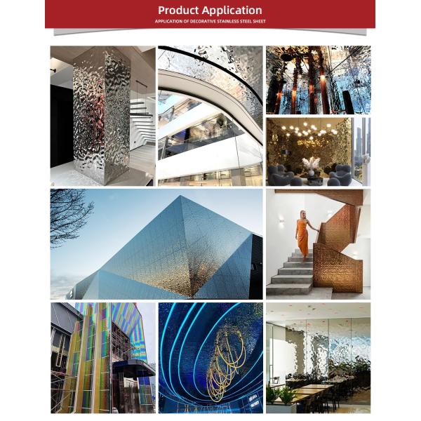 201 4x8 4x10 большая водная волна нержавеющая сталь плита зеркало розовое золото водяной волнистый нержавеющая сталь лист для стенной панели