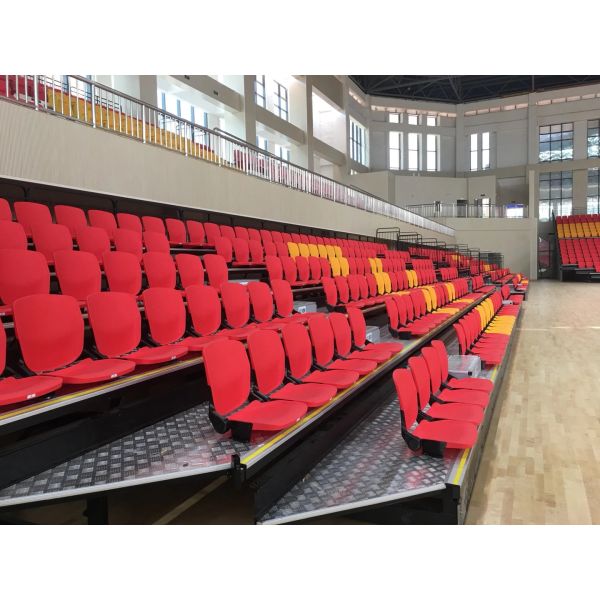 Customized Size Retractable Bleacher Seating with Integrated Writing Board and 5-Year Warranty