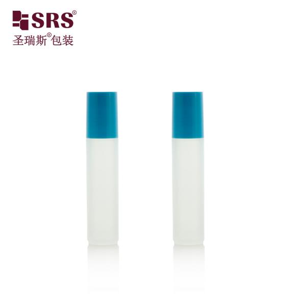 Smooth Finish 10ml Plastic Roll On Bottle in Various Colors With Roll On Cap for Essential Oil and Perfume