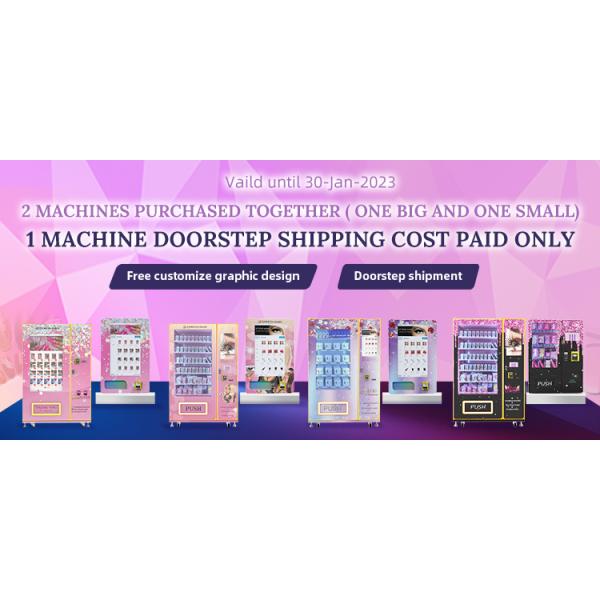 Cosmetics 24 Hours Self Service Bread Dessert Vending Machines Cupcake Vending Machine with Refrigerated Function and Elevator